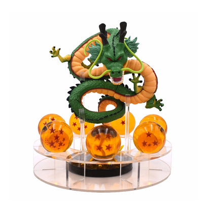 Dragon Ball Z Anime Shenlong Figures Set Esferas Del Dragon and 7 Stars Dragonball Balls 3.5cm Shelf Figurine Collection Model