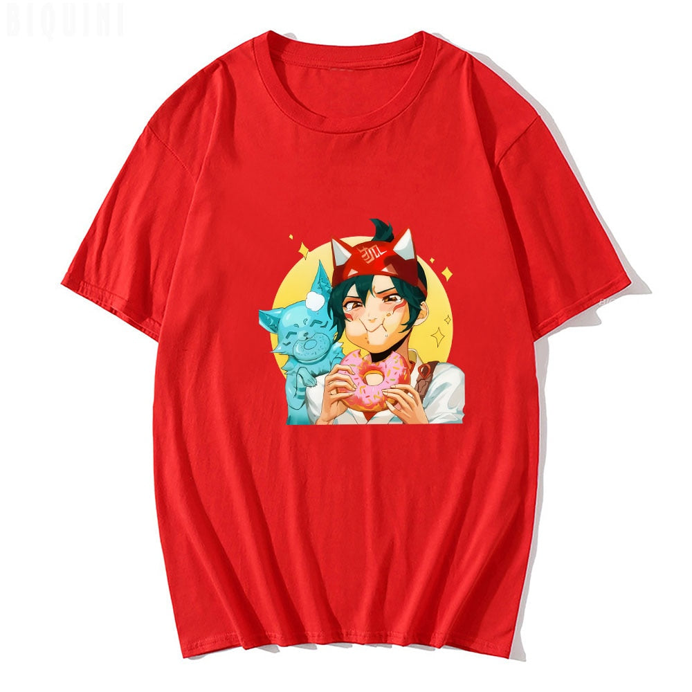 Overwatch 2 Anime T Shirt Men Women Round Neck Casual Oversized Graphic Tees Short Sleeve Tops Clothing Graphic Kawaii T-Shirt