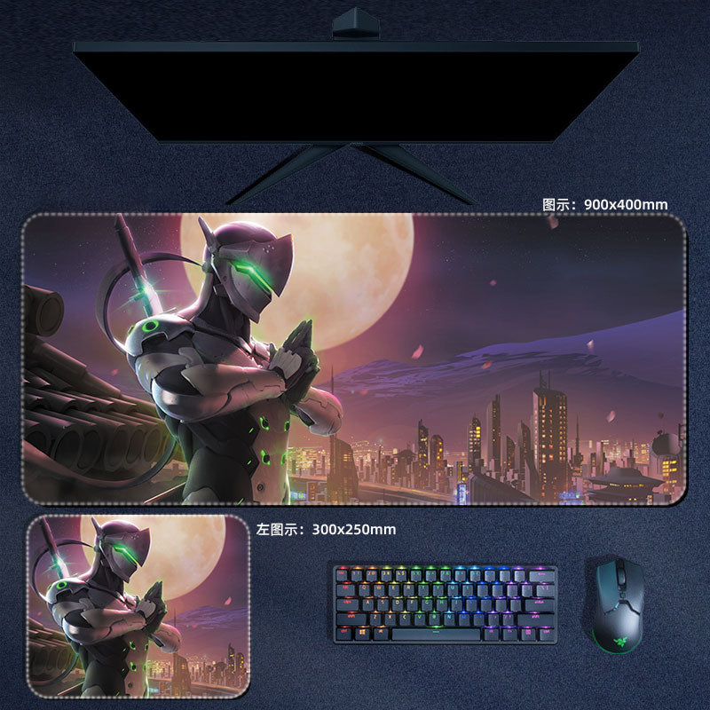 Gaming Overwatch Large Mouse Pad Dva Genji Hanzo Junkrat Mousepad Computer Laptop Gamer Pad PC Gaming Anime Accessories Desk Mat