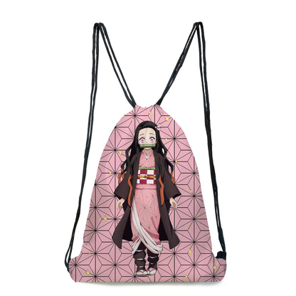 Japan Anime Kimetsu No Yaiba Demon Slayer Kamado Tanjirou Agatsuma Zenitsu Tomioka Giyuu Bunchy pocket Bag