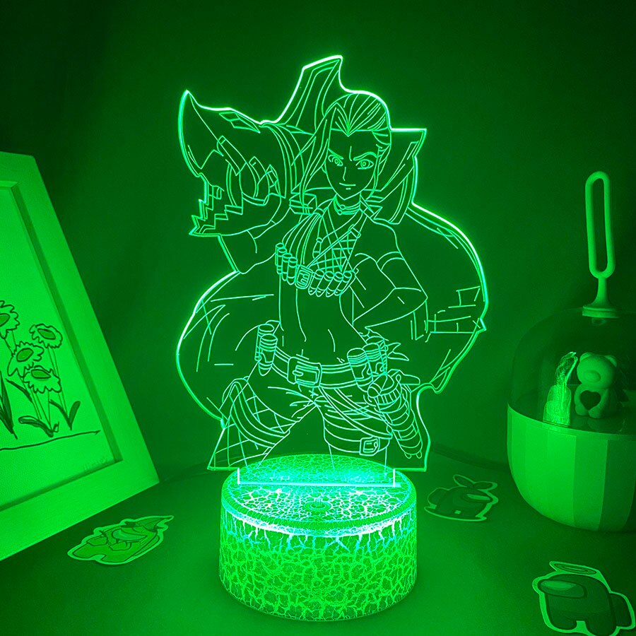 LOL League of Legends Game Figure Jinx 3D Led Neon Night Light Sitting Room Colorful Decor Game LOL Jinx Lava Lamp Gifts For Kid