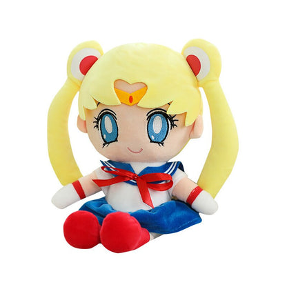 Cute Plush Toy Goddess Doll Animation Surrounding Beautiful Girl Warrior Doll Plush Toy Moon Wild Cat Water Ice Moon