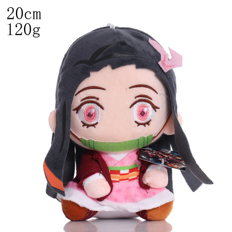 Devil&#39;s Blade Anime Plush Stuffed Toys Demon Slayer Cartoon Figure Manga Dolls Kimetsu Tanjirou Nezuko Kids Birthday Gifts Decor