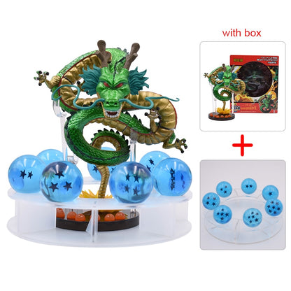 Dragon Ball Z Anime Shenlong Figures Set Esferas Del Dragon and 7 Stars Dragonball Balls 3.5cm Shelf Figurine Collection Model