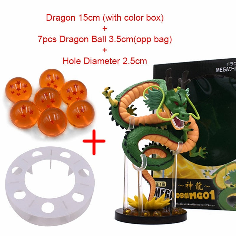 Dragon Ball Z Anime Shenlong Figures Set Esferas Del Dragon and 7 Stars Dragonball Balls 3.5cm Shelf Figurine Collection Model