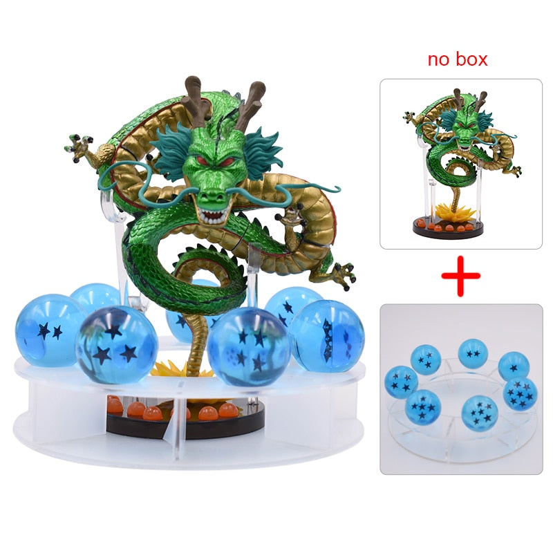 Dragon Ball Z Anime Shenlong Figures Set Esferas Del Dragon and 7 Stars Dragonball Balls 3.5cm Shelf Figurine Collection Model