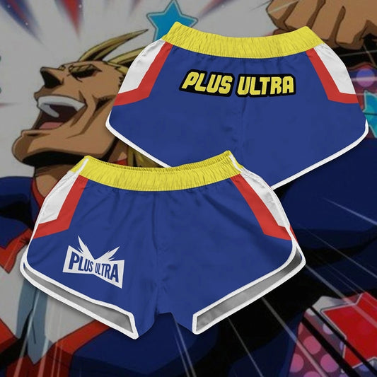 Anime My Hero Academia PLUS ULTRA Panties All·Might Cosplay Beach Shorts For Women Men Summer Sports Loose Shorts