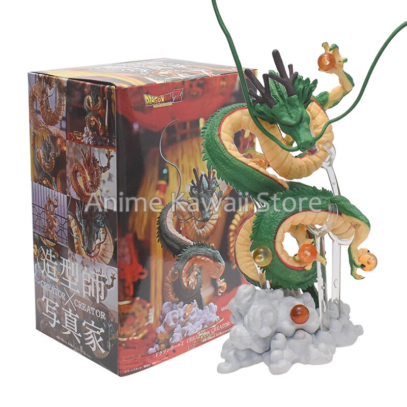 Dragon Ball Z Anime Shenlong Figures Set Esferas Del Dragon and 7 Stars Dragonball Balls 3.5cm Shelf Figurine Collection Model