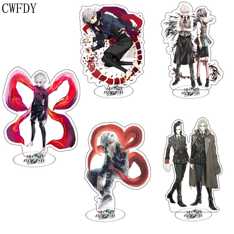 Anime Tokyo Ghoul Arcylic Stand Model Plate Holder Desktop Decor Kaneki Ken Haise Sasak Acrylic Stand Model Toys Keychain 15cm