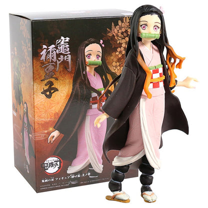 Demon Slayer Kamado Anime Figure Kamado Nezuko PVC Action Figure Toy Kimetsu no Yaiba Statue Adult Collectible Model Doll Gift