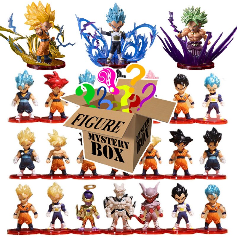 Dragon ball  Figure 5cm Anime Figure Blind Box Mystery Box  Figure Lucky Box Son Goku Vegeta Anime Gogeta Mini Cute Figure