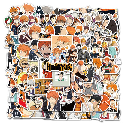 100pcs Varied Anime Stickers Attack on Titan / Spirited Away / Tokyo Avengers / Dragon Ball / Naruto Sticker Cute Sticker Pack