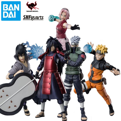 Bandai SHFiguarts 2.0 Naruto: Shippuden Kakashi Hatake Naruto Sasuke Sakura Uchiha Madara SHF Anime Figure Action Model Toy