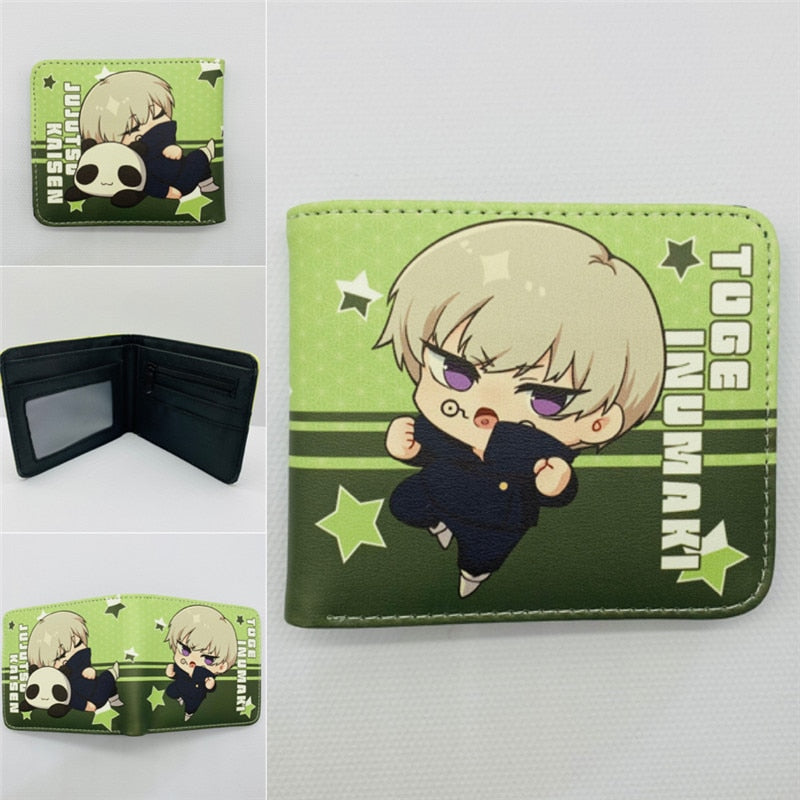 Anime Jujutsu Kaisen Wallet Fashion PU Leather Purse Itadori Yuji Fushiguro Megumi Cosplay Short Wallets Gift