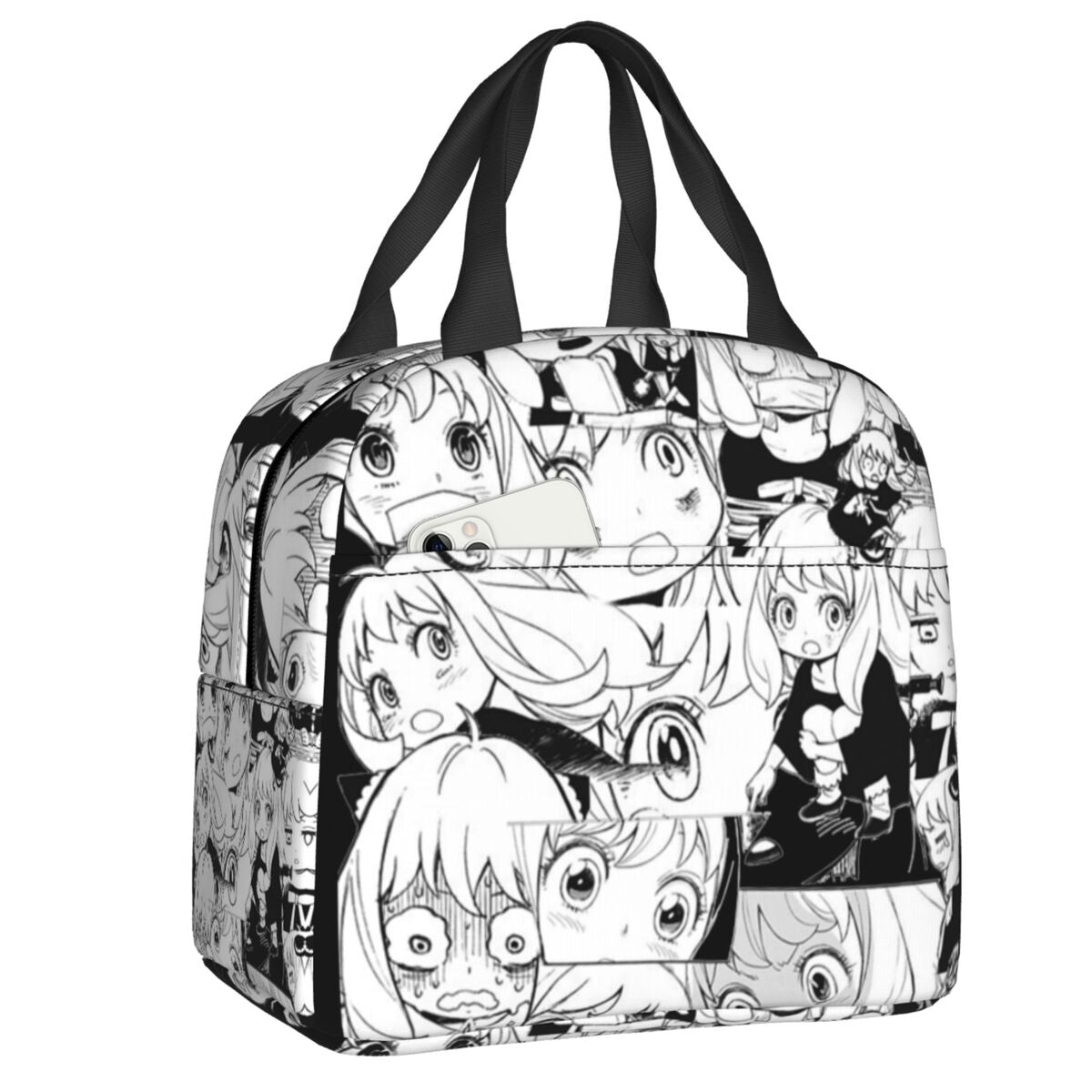 Spy X Family Anya Bond Cartoon Anime Resuable Lunch Boxes Multifunction Cooler Thermal Food Insulated Lunch Bag School Children