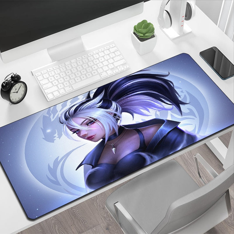 Keyboard Mouse Pad League of Legends Akali Kawaii Gaming Mat Large Mausepad Anime Mats Pc Mause Computer Accessories Gamer Pads