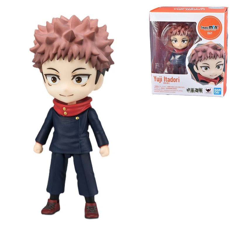 Bandai Original Figuarts Mini Jujutsu Kaisen Itadori Yuji Q Version Figure Anime Accessories Toy Gift Ornaments Collectibles