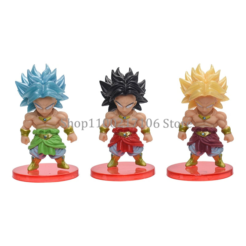 8/21pcs Dragon Ball Z Goku Vegeta Freeza Broly Action Anime Figure Draognball Super Saiyan Figura PVC Model Dolls Birthday Gifts