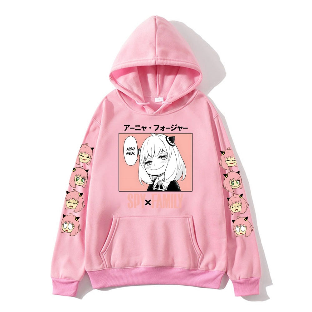 Anya Anime Spy X Family Hoodies Kawaii Cartoon Mens/WomenSweatshirt Tops Harajuku Unisex Couple Hoodie Plus Fashion Streetwear