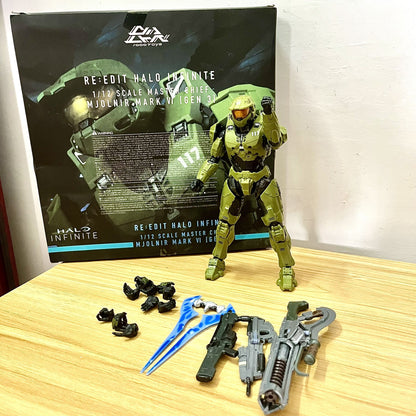 Re: Edit Halo Infinate 1/12 Scale Master Chief Mjolnir Mark VI Gen 3 Action Figure Joint Moveable Model Toys Desk Decor 18cm