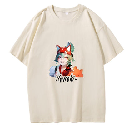 Overwatch 2 Kiriko T-shirt Casual Hip Hop Cartoon Korean Printed Tshirt Harajuku Cotton Woman Summer Funny Short Sleeve T Shirt