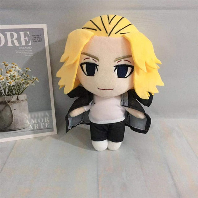 Tokyo Revengers Plush Doll Toy Baji Keisuke Matsuno Chifuyu Takashi Mikey Anime Cute Soft Stuffed Pillow Kids Gift 20cm