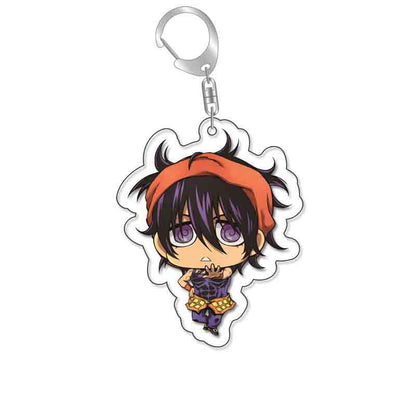 Anime Keychain JoJos Bizarre Adventure Man Key Chain for Women Accessories Cute Bag Pendant Key Ring Acrylic Cartoon Friends Gift