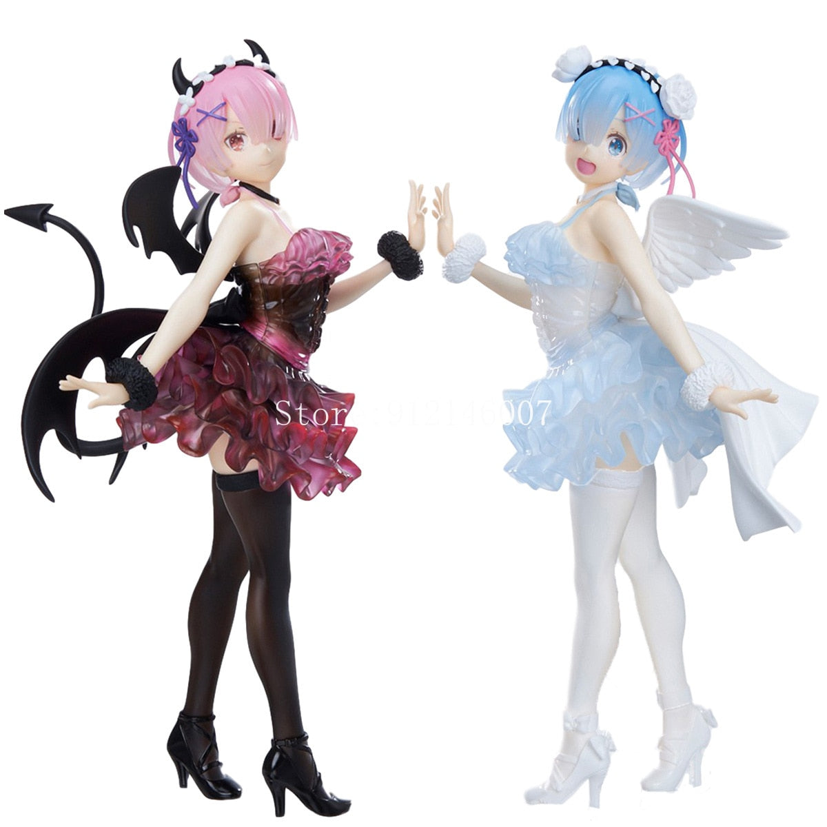 16cm Re: ZERO -Starting Life in Another World Anime Figure Angels Rem Demons Ram Action Figure Rem/Ram Figurine Model Doll Toys