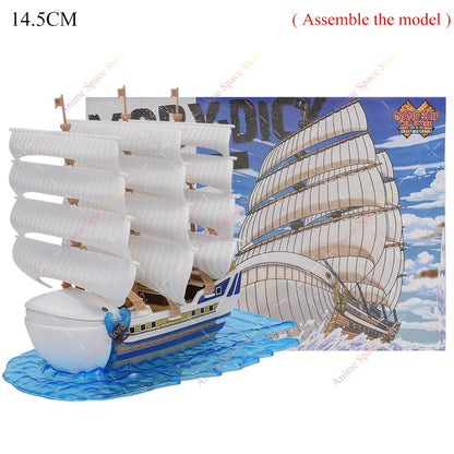 18cm Anime One Piece Figure Thousand Sunny Going Merry Boat Pirate Ship Fiugrine Toys Action Figures Shanks Assembly Model Toys