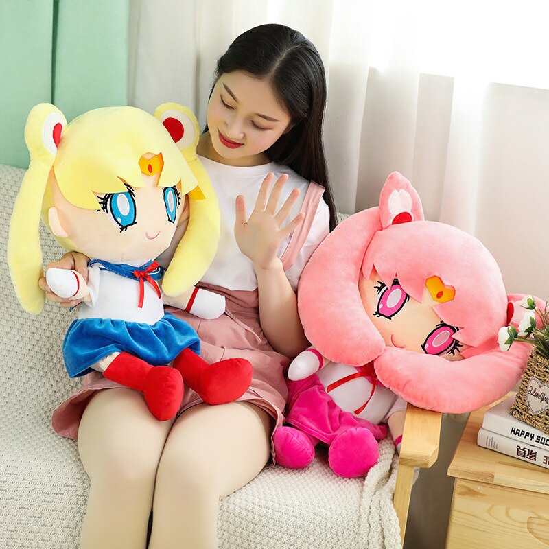 Cute Plush Toy Goddess Doll Animation Surrounding Beautiful Girl Warrior Doll Plush Toy Moon Wild Cat Water Ice Moon