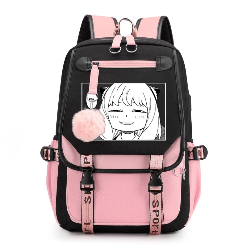 Spy X Family Anya Forger Anime Primary School Backpacks Waterproof Children School Bags Girls Travel Backpack SchoolBag Mochila