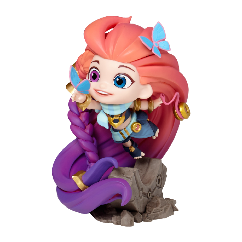 League Of Legends Aspect Of Twilight Zoe Q Version Action Figures Game Periphery Model Desktop Collectibles Gift Toy For Boy