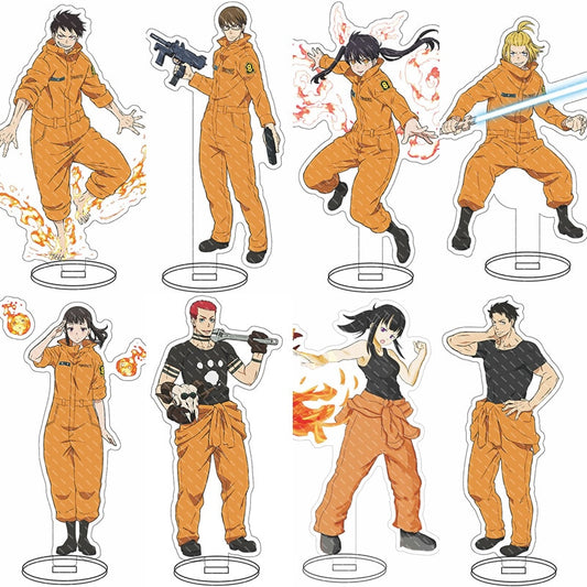 Fire Force Anime Manga Characters Cosplay Acrylic Stand Model Board Desk Interior Decoration Statues Toy Cartoon