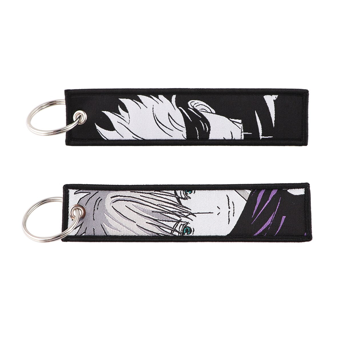 Jujutsu Kaisen Embroidered Cool Car Keychains for Men Keyring Anime keys Tag Women Man Fashion Accessories Jewelry Gifts