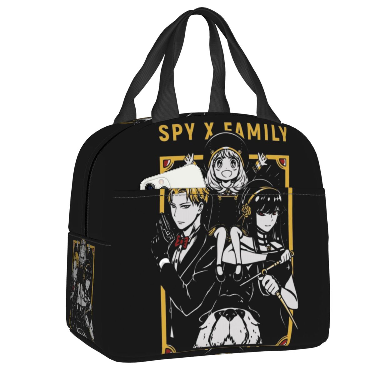 Spy X Family Anya Bond Cartoon Anime Resuable Lunch Boxes Multifunction Cooler Thermal Food Insulated Lunch Bag School Children