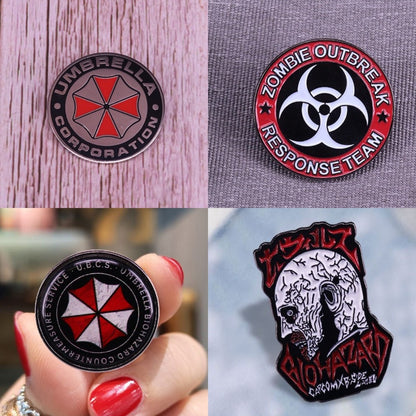 Biohazard Countermeasure Service Evil Resident Enamel Pin Custom Brooch Lapel Badges Fashion Accessories Jewelry Gifts Wholesale