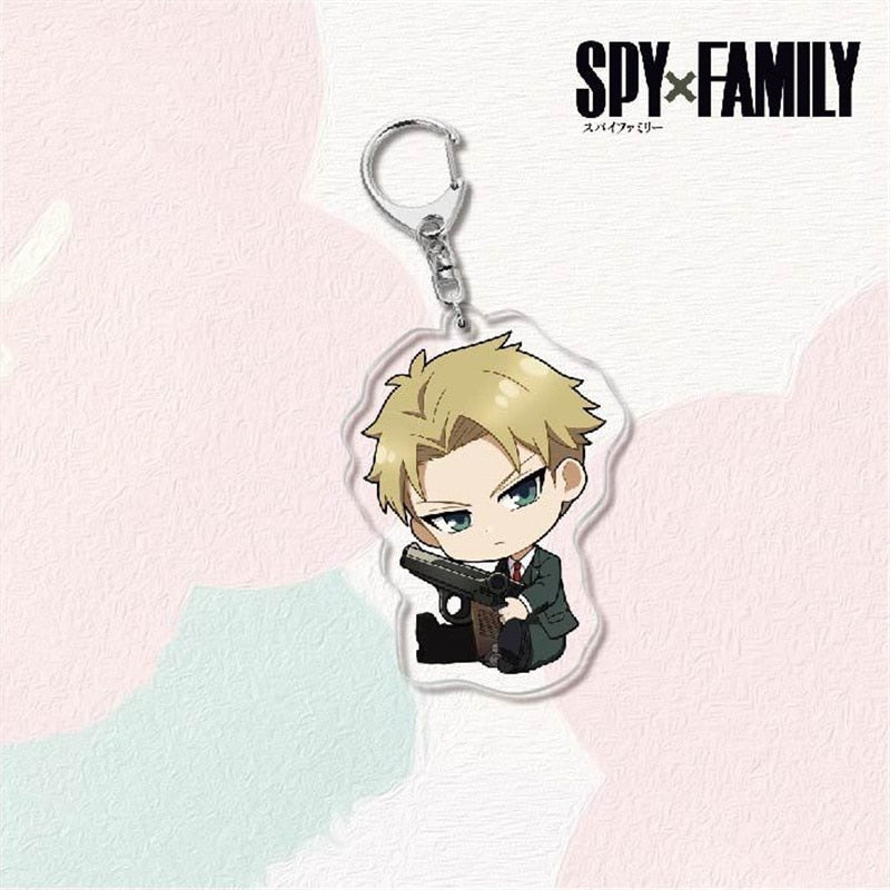 Kawaii Spy X Family Cosplay Keychain Twilight Yor Forger Anya Forger Keyring Cartoon Print Acrylic Key Chain Ring Anime Jewelry