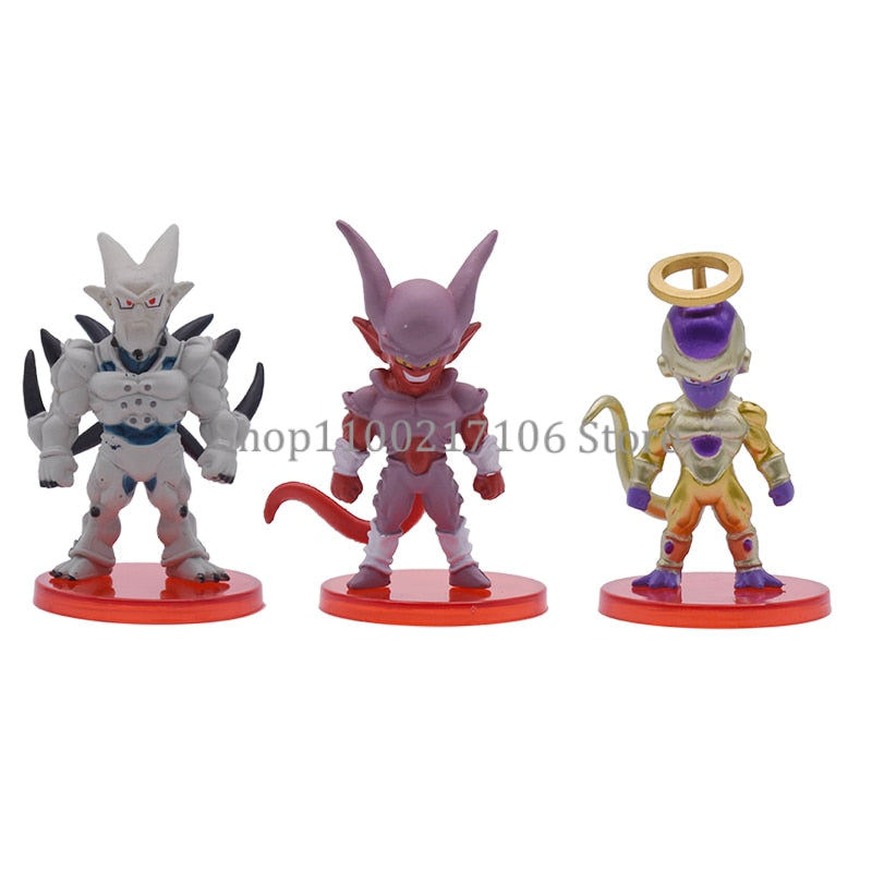 8/21pcs Dragon Ball Z Goku Vegeta Freeza Broly Action Anime Figure Draognball Super Saiyan Figura PVC Model Dolls Birthday Gifts