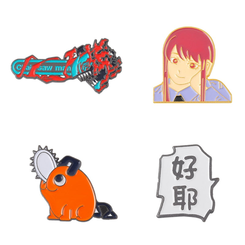 4-5pcs/Set Anime Pins Suit Enamel Pin JOJO's Bizarre Adventure Attack on Titan Jujutsu Kaisen Brooches Gift Friend Wholesale