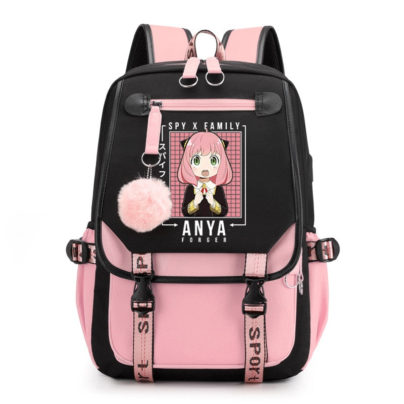 Spy X Family Anya Forger Anime Primary School Backpacks Waterproof Children School Bags Girls Travel Backpack SchoolBag Mochila