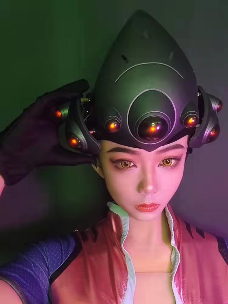 Overwatch  Widowmaker AmélieGuillard Masks With LED Light  Cosplay Mask Without Battery