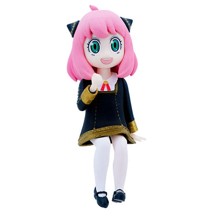 18CM Anya Forger PVC Replaceable Head Mini Spy X Family Figures Loid Forger Yor Forger Figurine Manga Doll Cute Toys