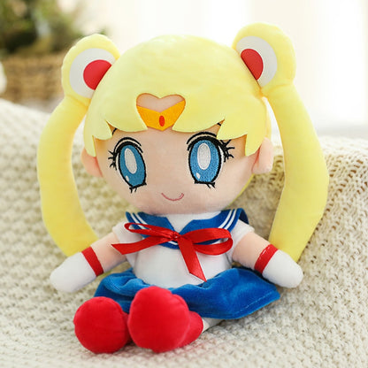 Cute Plush Toy Goddess Doll Animation Surrounding Beautiful Girl Warrior Doll Plush Toy Moon Wild Cat Water Ice Moon