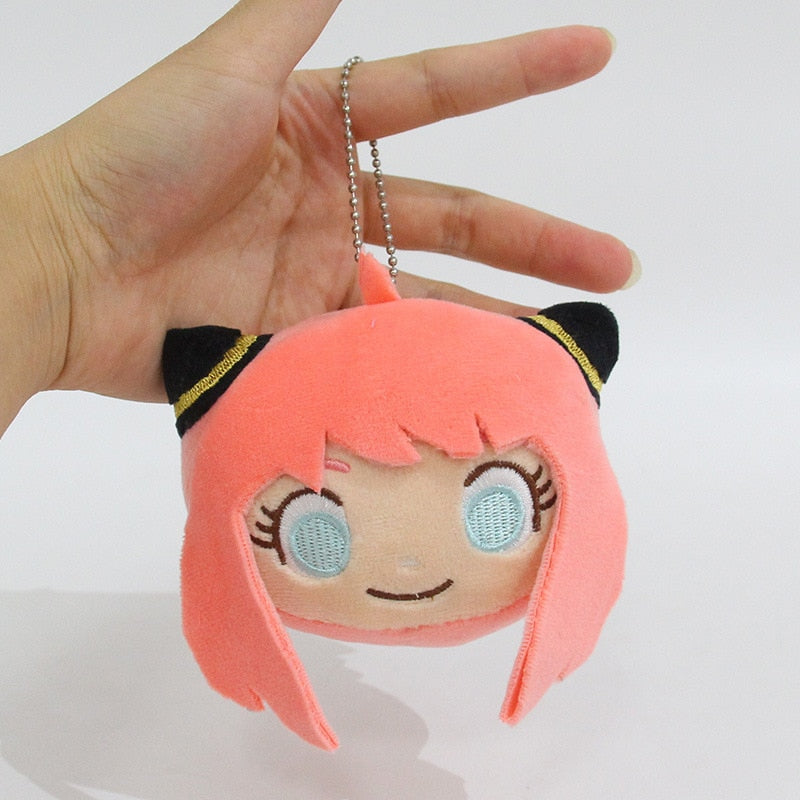 Spy X Family Plush Key Chain Anime Keychain Kawaii Girl Anya Cartoon Plush Pendant Bag Car Decorate Toys Birthday Christmasgifts