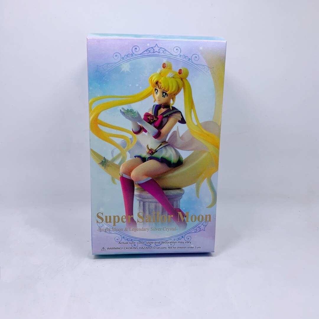 20CM Sailor Moon Anime Tsukino Usagi PVC Moon Hare Sailor Moon Zero Figure Cartoon Character Model Toy Collection Gift Anime Toy