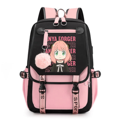 Spy X Family Anya Forger Anime Primary School Backpacks Waterproof Children School Bags Girls Travel Backpack SchoolBag Mochila