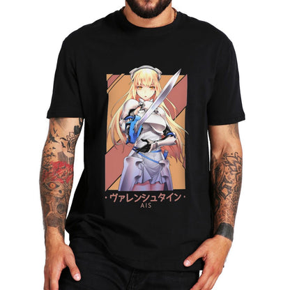 Vintage Wallenstein Danmachi T Shirt Japanese Anime Manga Fans Gift Men Women T-shirt Casual O-Neck 100% Cotton Tee Tops EU Size