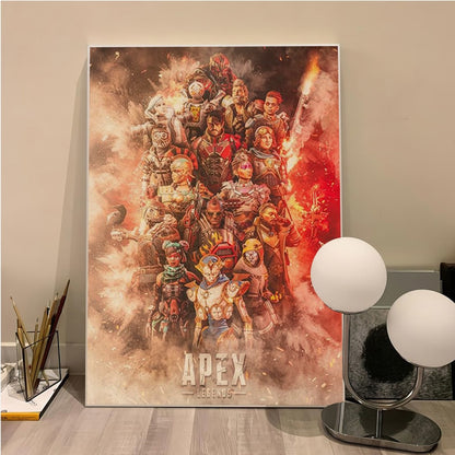 Apex Legends Game Anime Posters Kraft Paper Sticker DIY Room Bar Cafe Nordic Home Decor