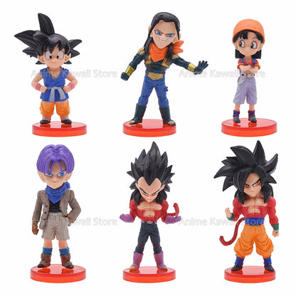 8/21pcs Dragon Ball Z Goku Vegeta Freeza Broly Action Anime Figure Draognball Super Saiyan Figura PVC Model Dolls Birthday Gifts