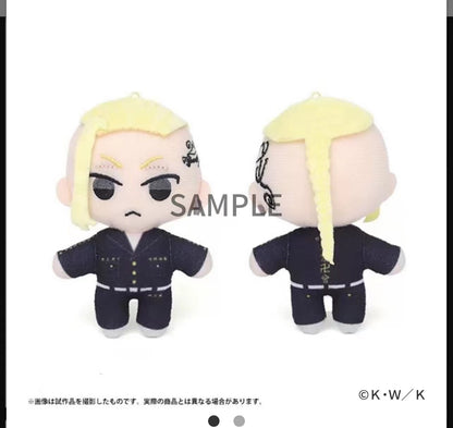 Genuine Movic Tokyo Revengers Mikey Sanzu 10cm Plush Pendant Toys Sano Hanemiya Kazutora Sendou Atsushi Haitani Rindou Doll Gift